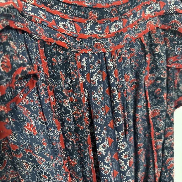 ULLA JOHNSON Callista Belted Gathered Twilight Floral Silk Dress - Picture 6 of 13